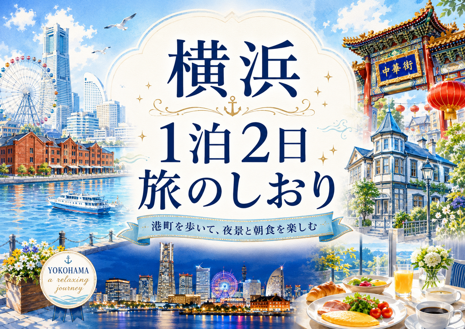 横浜で1泊2日｜夜景とホテル朝食を楽しむ大人の癒し旅