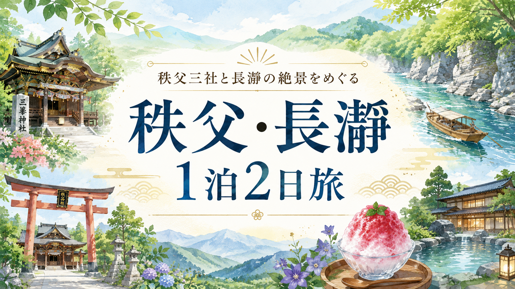 秩父・長瀞で1泊2日｜秩父三社めぐりと長瀞の絶景、温泉を楽しむ大人の旅
