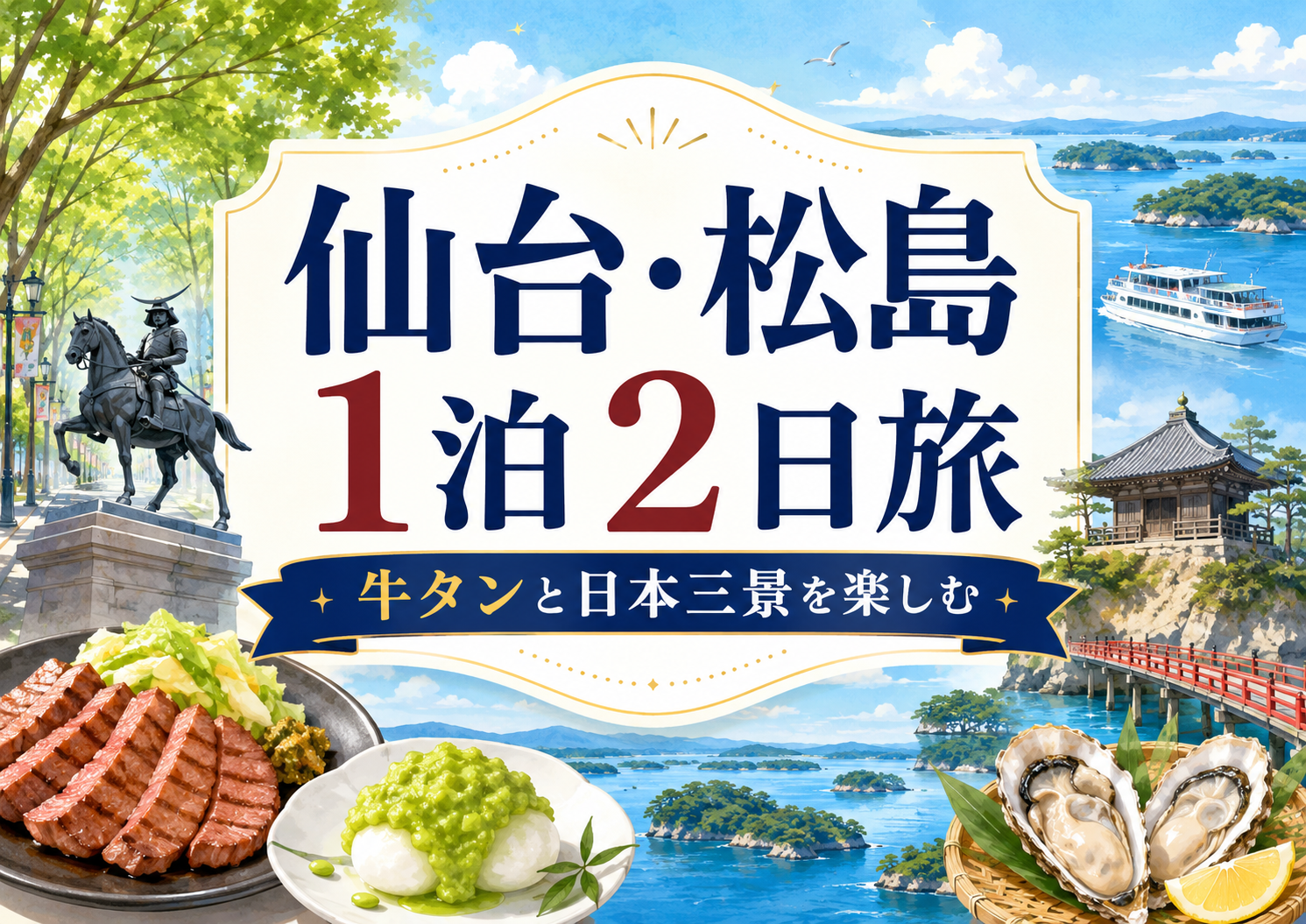 仙台・松島で1泊2日｜牛タンと日本三景の絶景をめぐる大人の旅