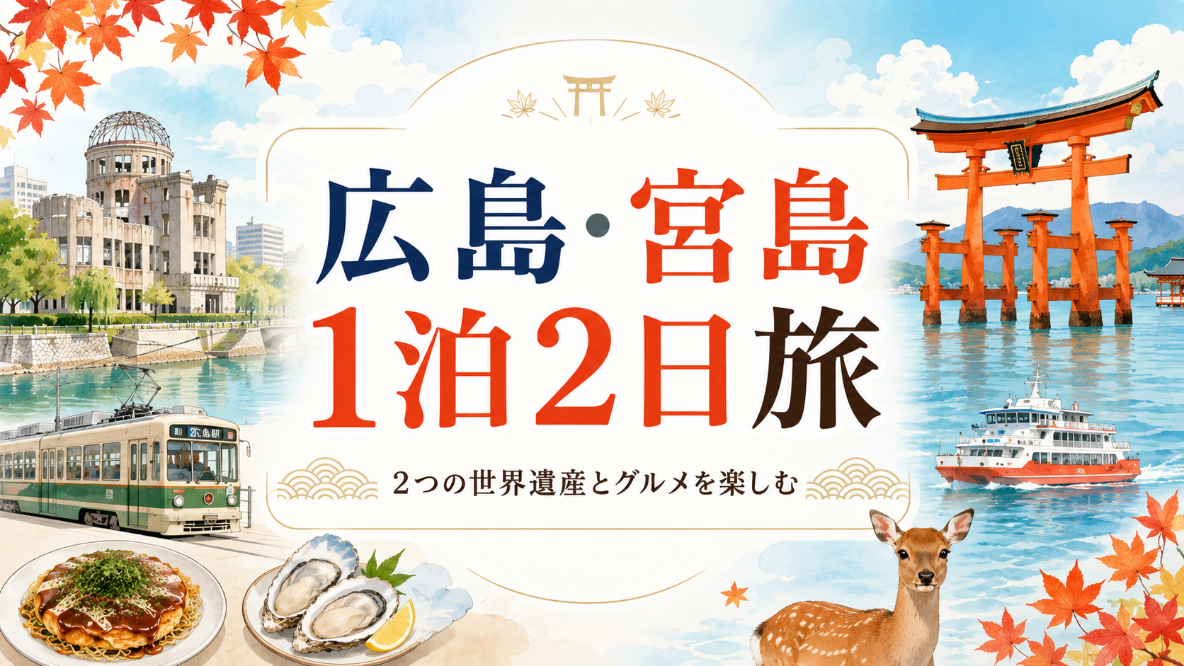 広島・宮島で1泊2日｜2つの世界遺産と平和への祈りをめぐる旅