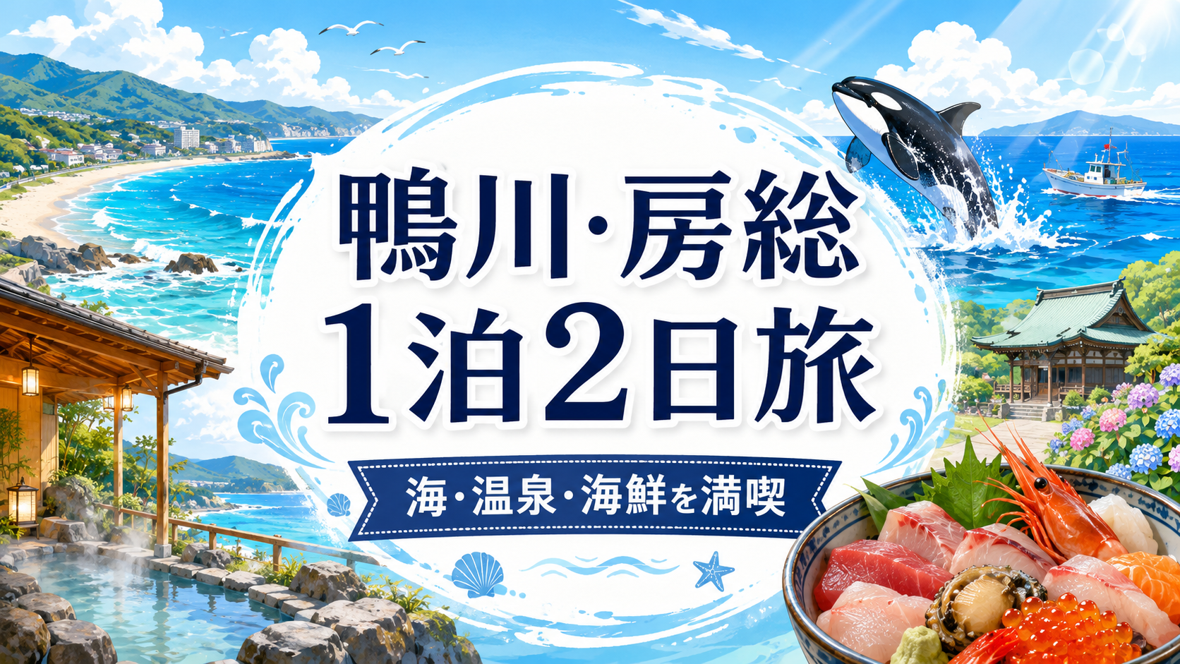 鴨川・房総で1泊2日｜海の絶景とシャチに会う、夏の房総さんぽ