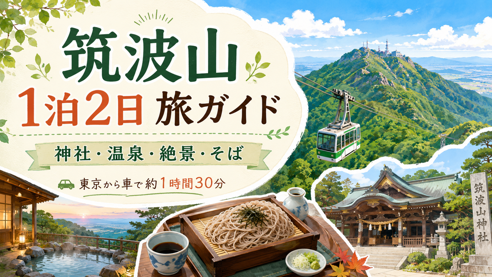 筑波山に1泊2日｜車で行く、温泉と絶景とおいしいものの旅
