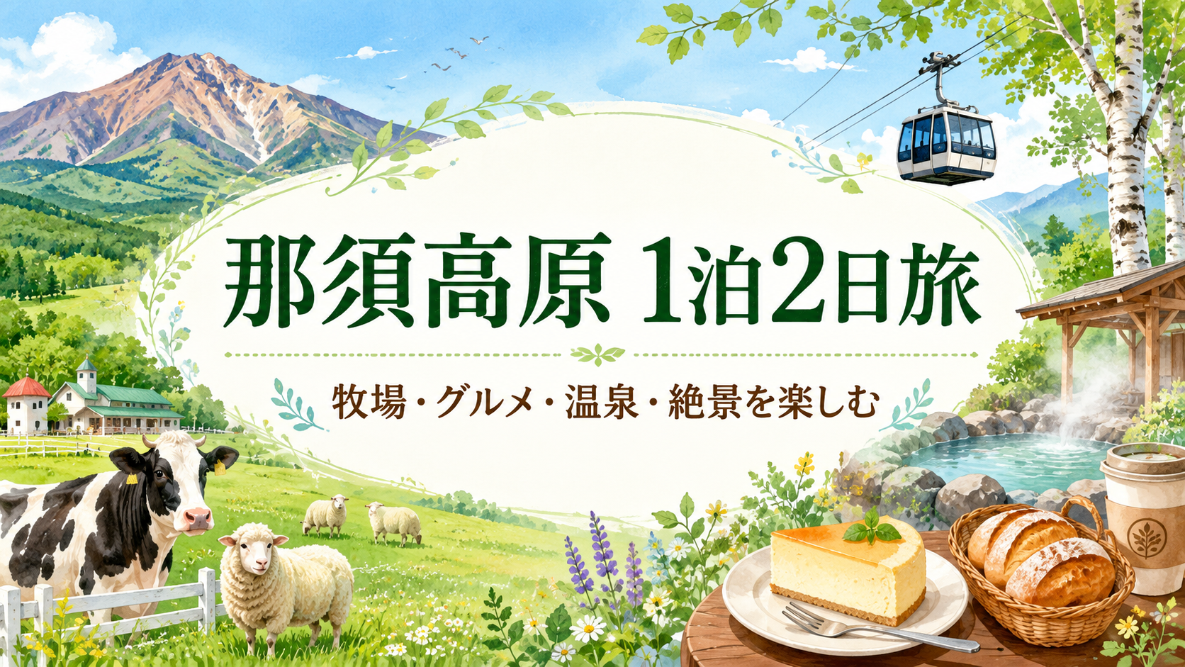 那須高原で1泊2日|牧場グルメと温泉、絶景を満喫する大人の高原リゾート旅