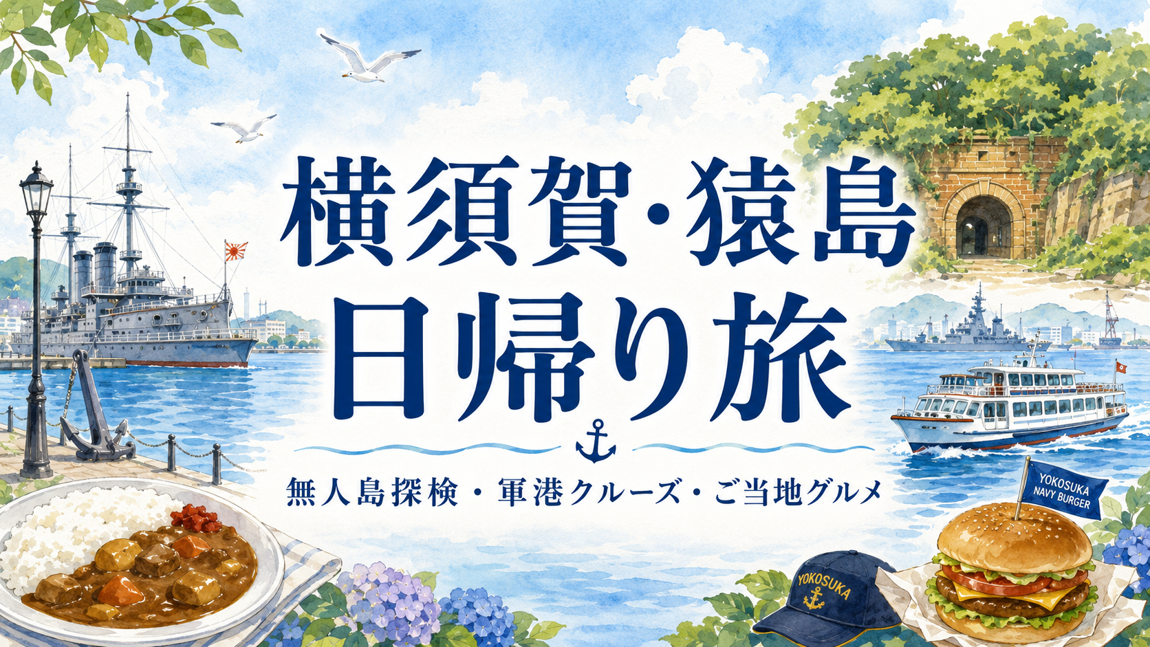 横須賀・猿島 日帰り|無人島探検と軍港クルーズを楽しむ大人の旅