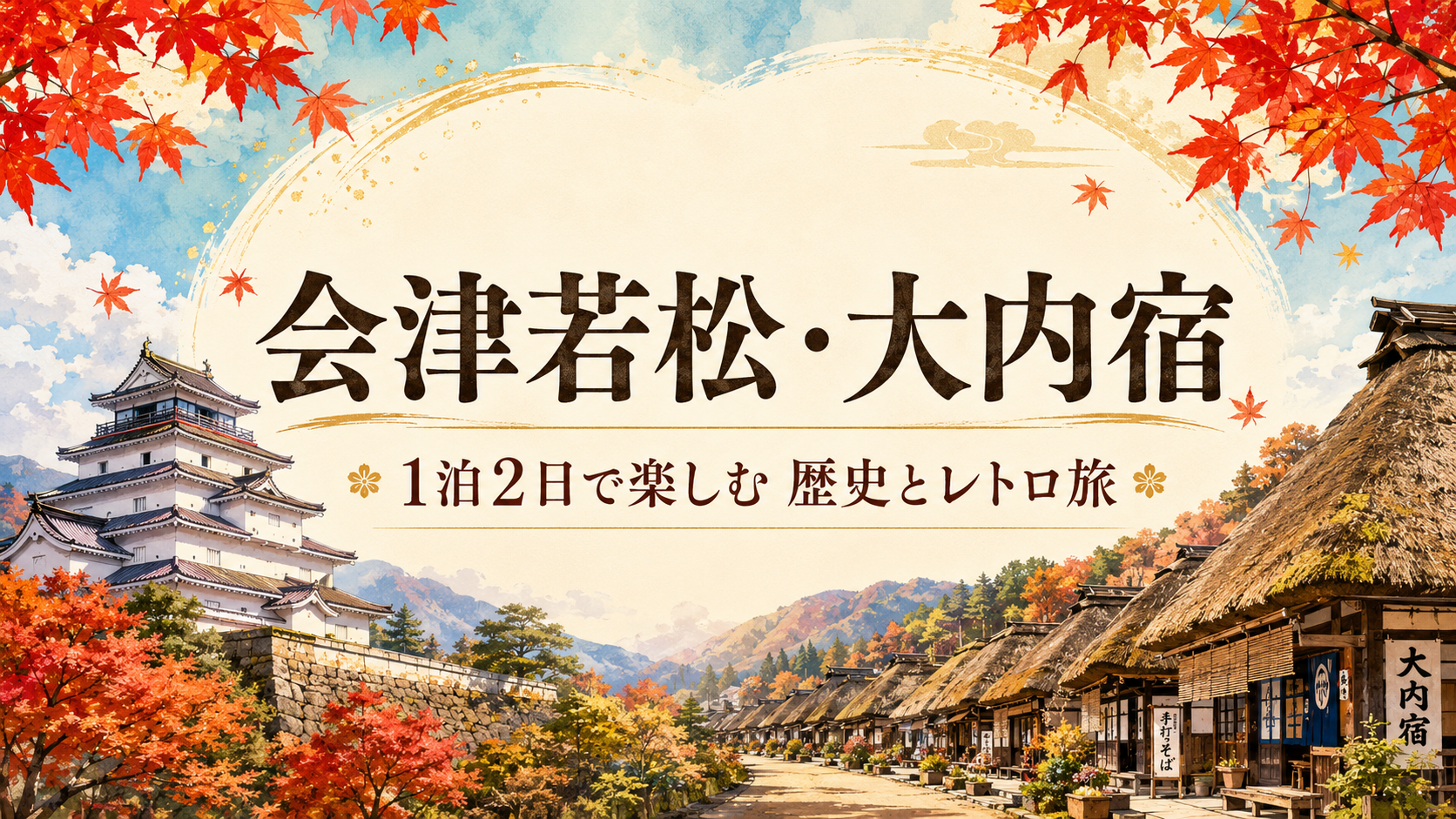 会津若松・大内宿で1泊2日|歴史とレトロな町並みをめぐる大人の旅