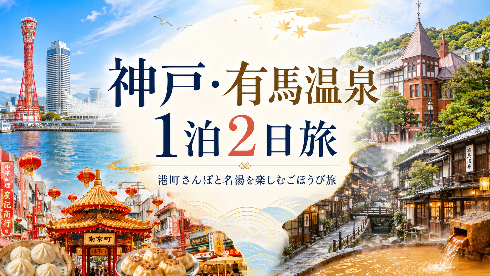 神戸・有馬温泉で1泊2日|港町さんぽと日本三古湯を楽しむ旅